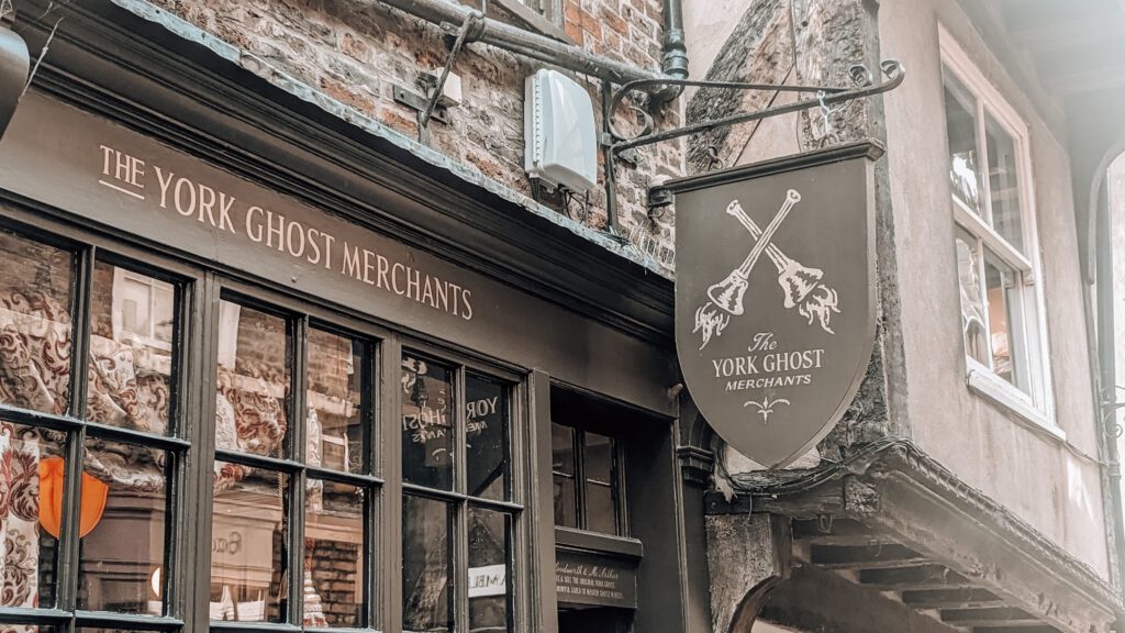 The shopfront of the York Ghost Merchants